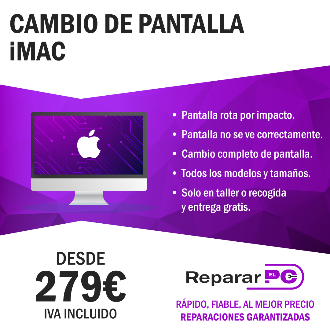 Cambio de pantalla en iMac
