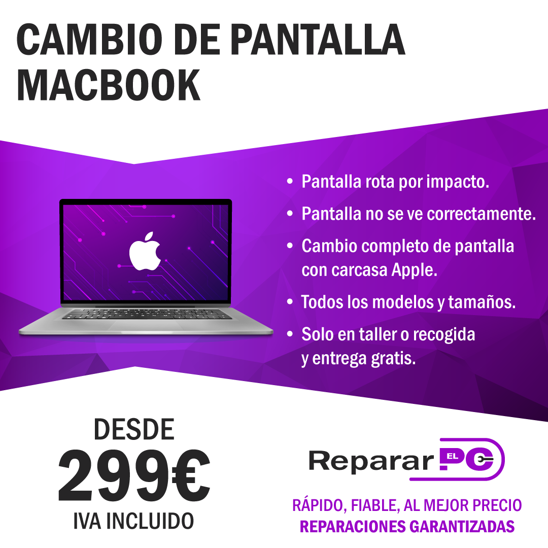 Cambio de pantalla en MacBook