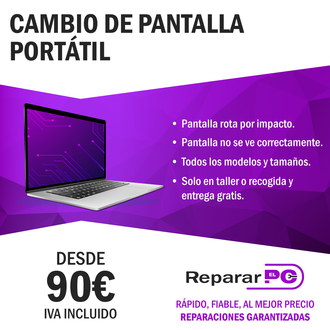 Cambio de pantalla en portátiles