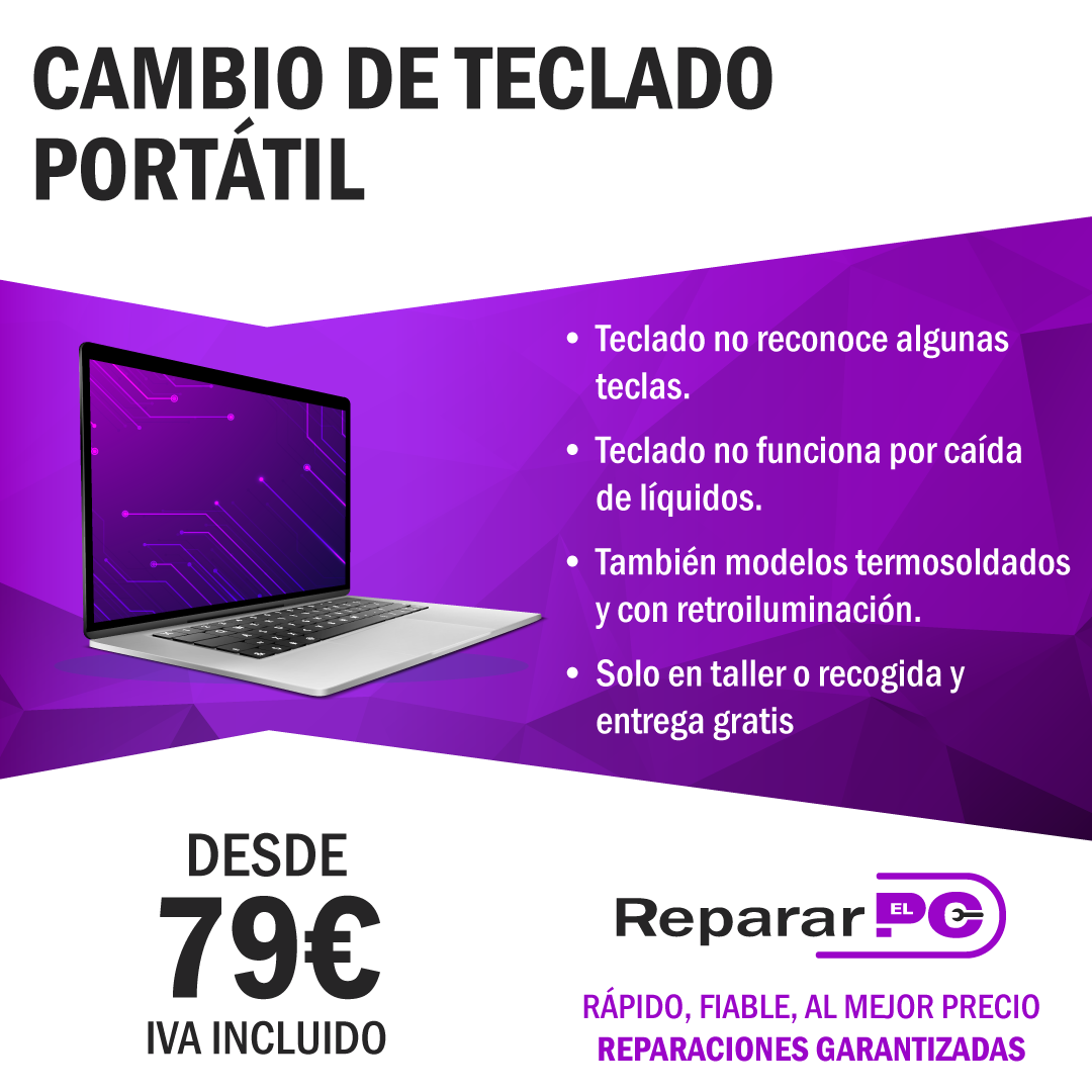 Cambio de teclado en portátiles