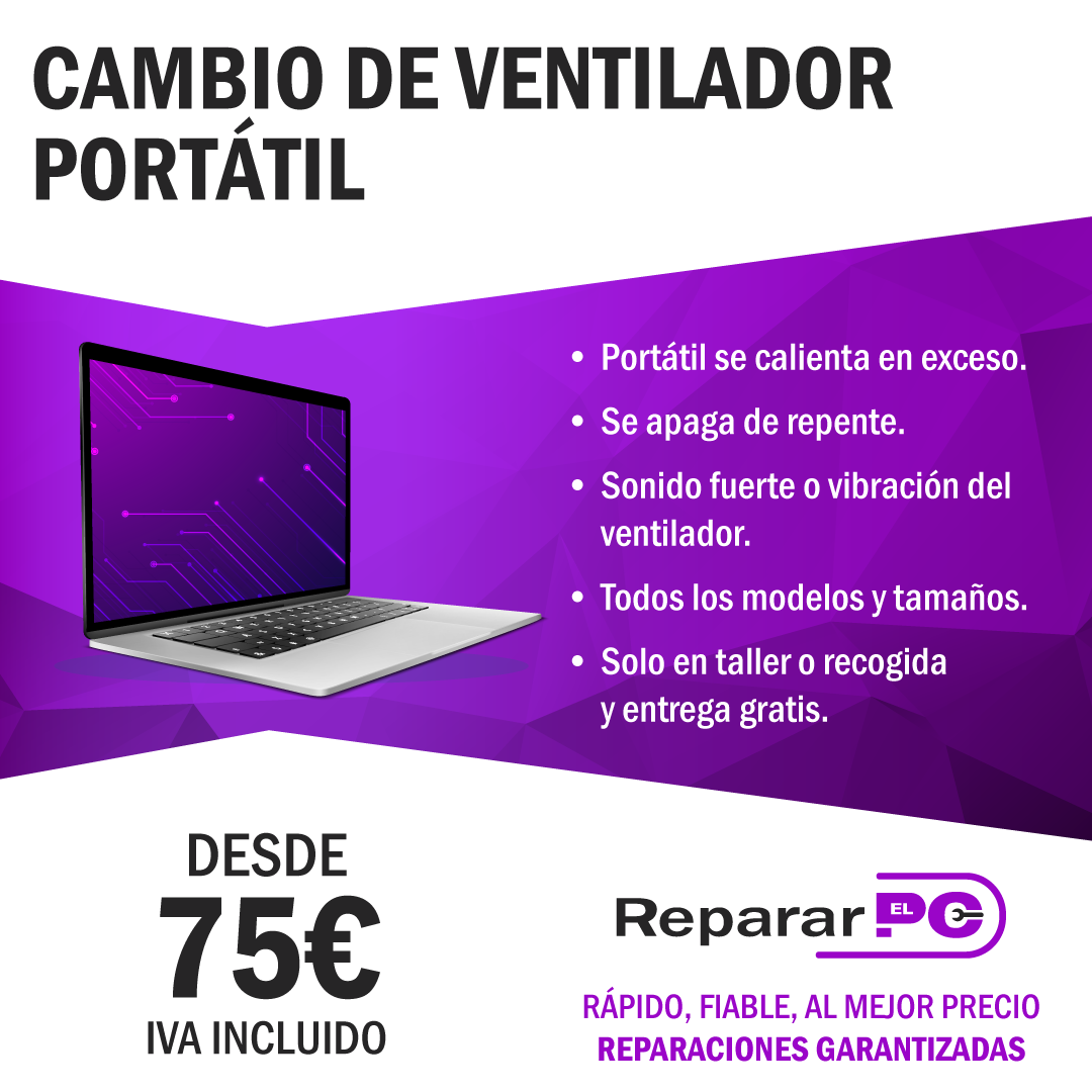 Cambio de ventilador en portátiles