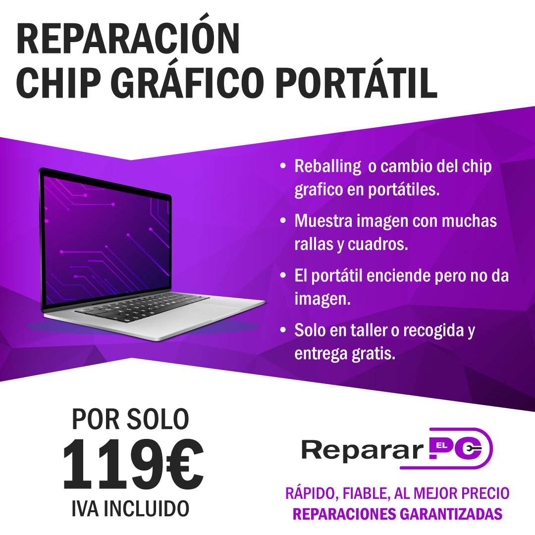 Reparación gráfica en portátiles